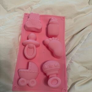 Pink Baby-Themed Silicone Mold